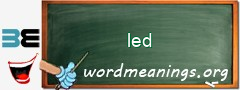 WordMeaning blackboard for led